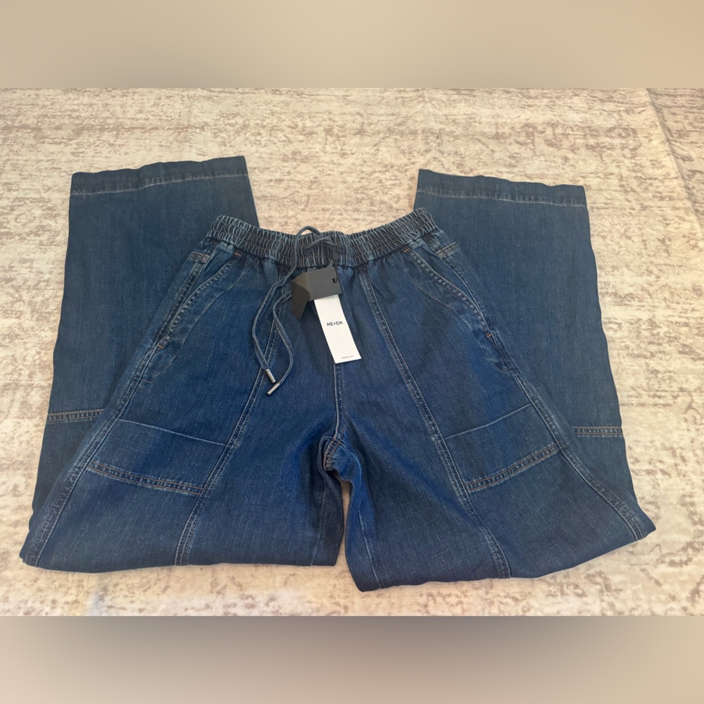 ME+EM PARACHUTE DENIM PANT MID WASH